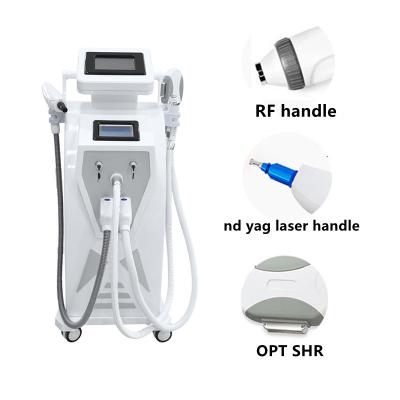 China Dark Circles 3 in 1 ND Yag Laser IPL Dual Screen Q Switched With Pico Tattoo Removal 808nm Diode Laser Hair Removal Machine for sale