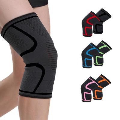 China Amazon Top Sale 3D Universal Nylon Spandex Elastic Knee Brace With Anti Slip In Fitness Safety For Sports Compression Knee Sleeves for sale