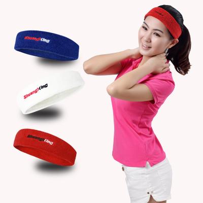 China Colorful Sport Logo Men Headband Sweatband Custom Made From Durable High Quality Cotton for sale