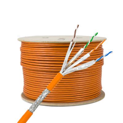 China Copper / As High Performance Netting Cat7 22awg Bare Copper Shielding 10g 700mhz Sftp Lan Cable Cat 7 for sale