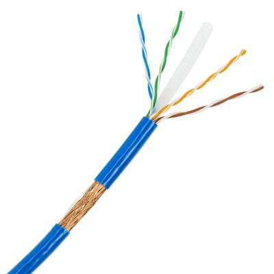 China Professional CCA manufacturer 25awg CCA SFTP network cables Cat6 4 twisted pair cat6 cable 305m roll price for sale