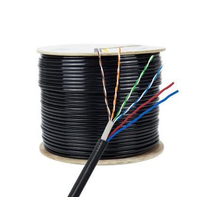 China Copper / Since Computer Ethernet Cable Cat 5e Lan Cable 300m 4pair Cat5e High Quality Outdoor LAN CABLE With Power Wire for sale