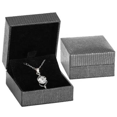 China Black Plastic Wholesale Plastic Jewelry Custom Pendant Box for sale