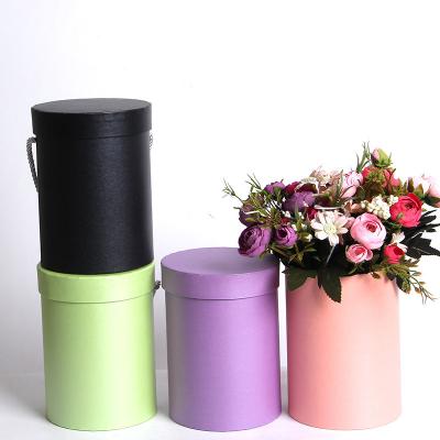 China Handmade Cheap Round Cardboard Gift Box Set Custom Color Printing Flower Gift Box for sale