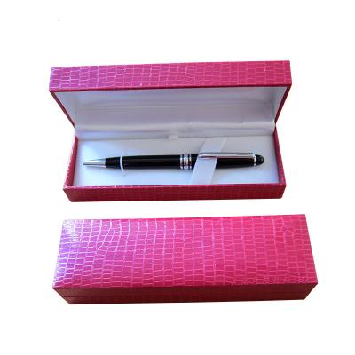 China Factory direct sale artificial rose leather plastic single or double pen boxes for sale