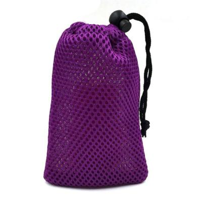 China Gift Black / Small Purple Nylon Mesh Drawstring Bag for sale