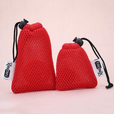 China Recyclable Small Polyester Drawstring Soap Net Pouch Nylon Mesh Bags for sale