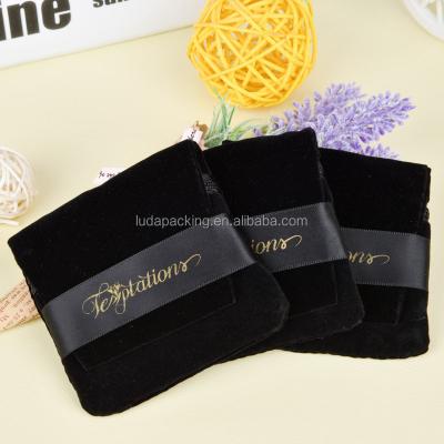 China Recyclable Custom Luxury Personalized Suede Velvet Jewelry Gift Pouch Bag With Zipper for sale