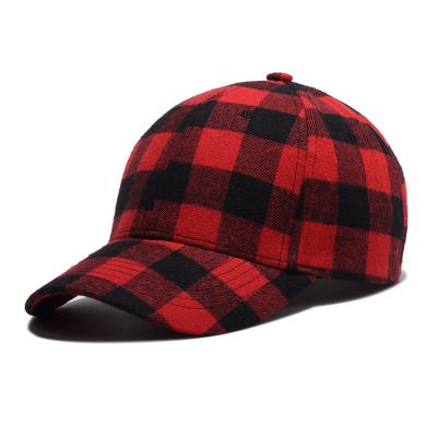 China breathable & Plaid Waterproof Red Men's Unisex Snapback Baseball Cap Bones Male Hat Cotton Dad Hat for sale