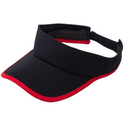 China Custom 100% Plain COMMON White Red Black Yellow Cotton Sun Visor Hats Gray Blue Purple Rose Sun Visor Hats for sale