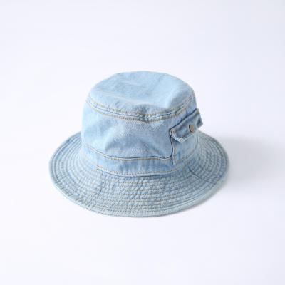 China High Quality Washed Blue Picture Denim Women Jeans Bucket Hats for sale