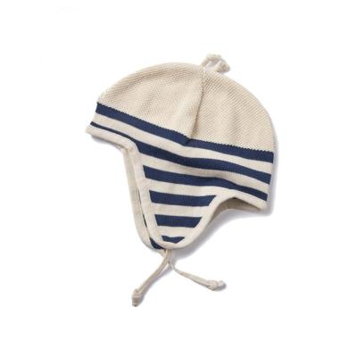 China Photography Newborn Dobby Baby Prop Handmade Crochet Knit Stripe Skullcap for sale