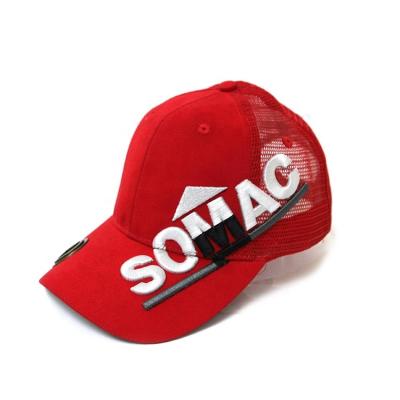 China breathable & Custom Waterproof 100% Cotton Unisex 6 Panel Red Embroider Cool Summer Trucker Mesh Outdoor Hat for sale