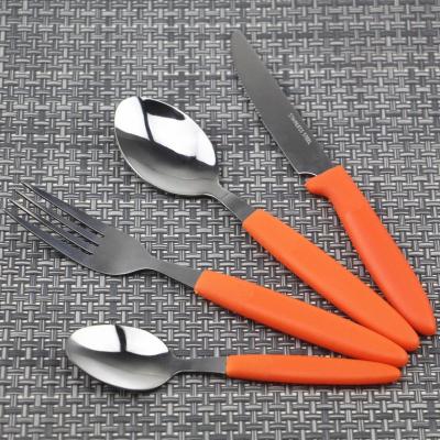 China 2020 Viable New Products Cheap Wholesale Cutlery Handle Plastic Flatware Sets for sale