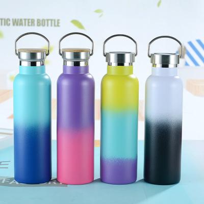 China 12 18 20 25 40 48 oz Stainless Steel Viable Leakproof Minimalist Wide Mouth Vacuum Flasks Sport Water Bottle With Straw Lid for sale