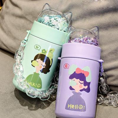 China Stocked Newly Arrived Wristband Instant Thermos 280ml Insulated Gourd Student Small Female Portable Cup Mini Water Bottle for sale