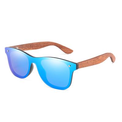 China 2021BLONGU Newly Trendy Fashion PC Frame Sunglasses Wooden Temples Shape Sunglasses for sale