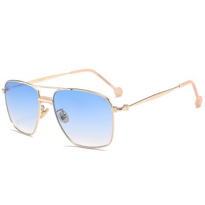 China Fashion Sunglasses 2021 Custom Design Your Own BLONGU Pilot Retro Logo PC Lens Men Sunglasses Metal Brand Women Men Sun Glasses for sale