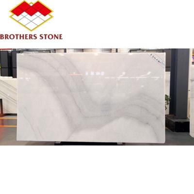 China Colombia Tile Design Marble Polish Floor Tile Modern White Marble Slab Wall Panel Background for sale