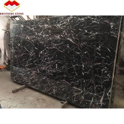 China 2021new Saint Laurent Modern Tulip Marble and White Red Vein Pattern for Home Decoration Rosso Antico Brown Marble Stone Slab for sale