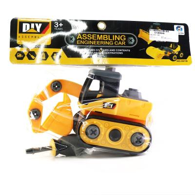 China Diecast Boy Santa Gift For Kids Toy Excavator Mixer Truck Road Roller Grab Claw Model Toy Engineering Vehicle Removable Constructio Car Toys for sale