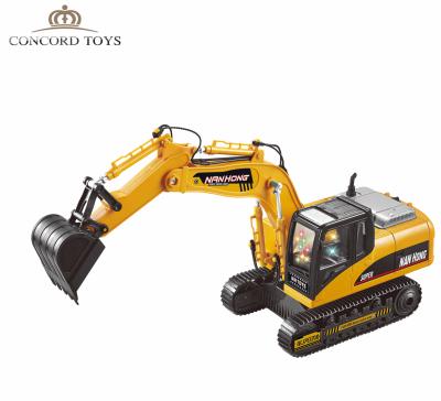 China 2019 Model RC Best-selling 2.4GHz 12CH Simulation RC Excavator Car Remote Control Shop Truck Construction Engineering Truck with Music for sale