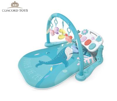 China Toy Multifunction Baby Play Gym Educational Mat with Piano Musical New Baby Playmat Gym Mat Toys for Baby Educational Play Mat for Kids for sale