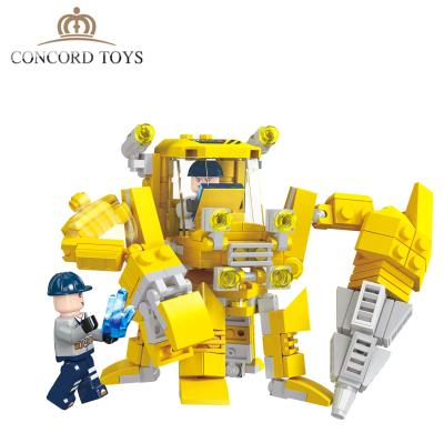 China Construction Toy New Design Deformation Building Blocks Plastic Robot Toy 400 PCS DIY Building Blocks Set Transforming Building Blocks Car Toy for sale