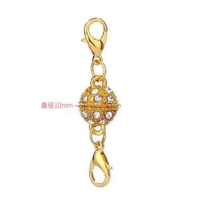 China Hot Sale Brass Diamonds Necklace Bracelet Clasp DIY Magnetic Shinning Jewelry Accessories for sale