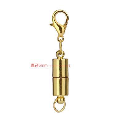 China Jewelry Accessory 6mm Cylindrical Shape DIY High Quality Brass Necklace Bracelet Magnetic Clasp for sale