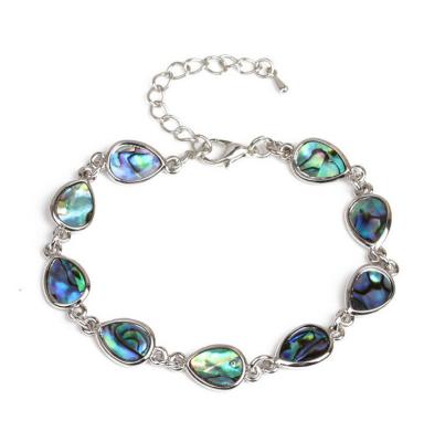 China New Arrival Trendy Charm Bracelet Natural Abalone Shell Water Drop Bracelet For Women for sale