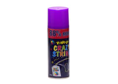 China 250ml Purple / Green Party String Spray High Visible For Festive Occasions for sale