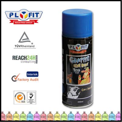 China Fast Dry Wall Graffiti Spray Paint , Red / Blue / Yellow Matte Spray Paint Good Atomization for sale