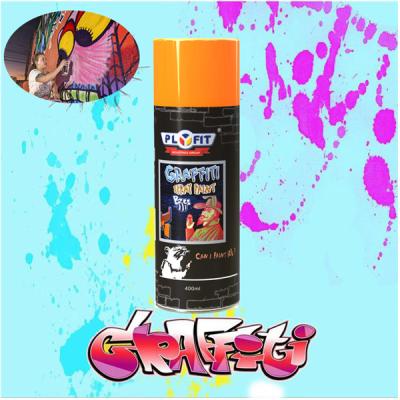 China Aerosol Fluorescent Graffiti Spray Paint High Gloss 400ml For Wall Painting for sale