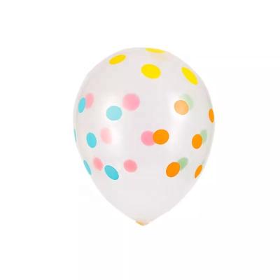 China Party Shiny custom crave logo matte printed latex pastel printed balloon led cotillones large polka dot transparent latex ball for sale