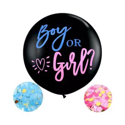 China Party Gift Set Decoration Favors Boy or Girl Baby Shower Gender Reveal Pink Blue Confetti Cannon Party Box  Latex Balloon for sale