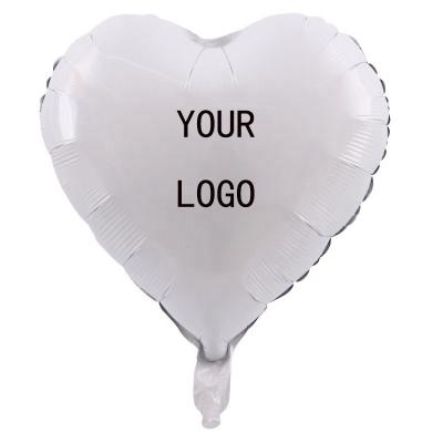 China Advertising Toy 5inch 10inch 18inch Heart Shape Design Logo Balloon Colours Shinny Glossy Matte Print Foil Balloon Custom Heart Mylar Balloons for sale