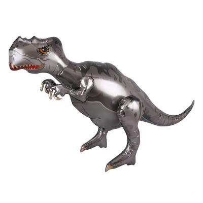 China Gift Toy Dinosaur 4D Metallic Butterfly Walking Foil Balloons Magnirostris Corythosaurus Tyrannosaurus Dinosaur Balloon for sale