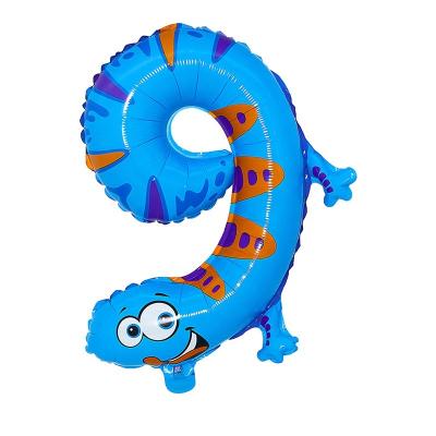 China Gift Toy High quality 16 inch small gift new kids toys 2023 animal digital number decoration aluminum film balloon for sale