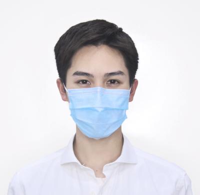 China Flat Type Ear Loop Mask Customized Type Available EN14683 Ear Loop Type IIR 3 Layers Disposable Surgical Mask For Hospital Use for sale