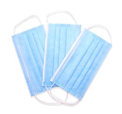 China CE EN14683 Disposable Surgical Face Mask Disposable Surgical Face Mask Flat Type Water Proof Blue Color 3Ply Surgical Face Mask For Hospitoal Use for sale