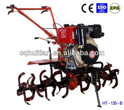 China Cultivate 9HP HT135 Diesel Sturdy Tiller Cultivator For Green House Or Garden for sale