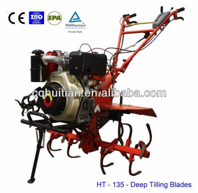 China Cultivate HT-135 186F Diesel Engine Walking Behind Tractor for sale