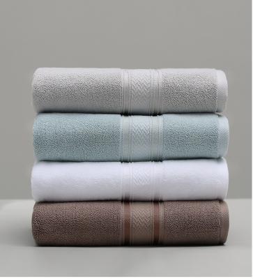 China Comfortable Luxury 100% Cotton Bath Towels Set Bathroom Towels Absorbent White Cotton Bath Towels for sale