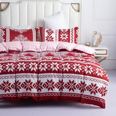 China 2.2m Fashion Europe Style 4pcs Popular Anti-static Christmas Bedding Set Duvet Cover Set for sale