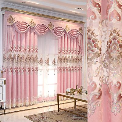 China Blackout Modern Design Pink Curtain With Drapery Curtain Fabric for sale