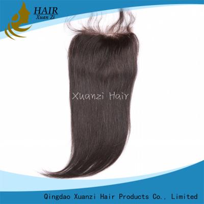 China 7A No Chemical Brazilian Straight Lace Closure Ear To Ear Soft Smooth Free Part for sale