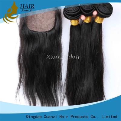 China Soft thick Malaysian Virgin Hair Extension , Unprocessed Malaysian Virgin Hair Silky Straight for sale