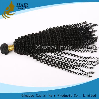 China Natural Black Malaysian Deep Curly Hair , Brazilian Virgin Hair  Kinky Curly for sale