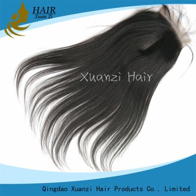 China Remy Clip In Hair Extensions Yaki Straight , Soft Brazilian Hair Lace Closure for sale